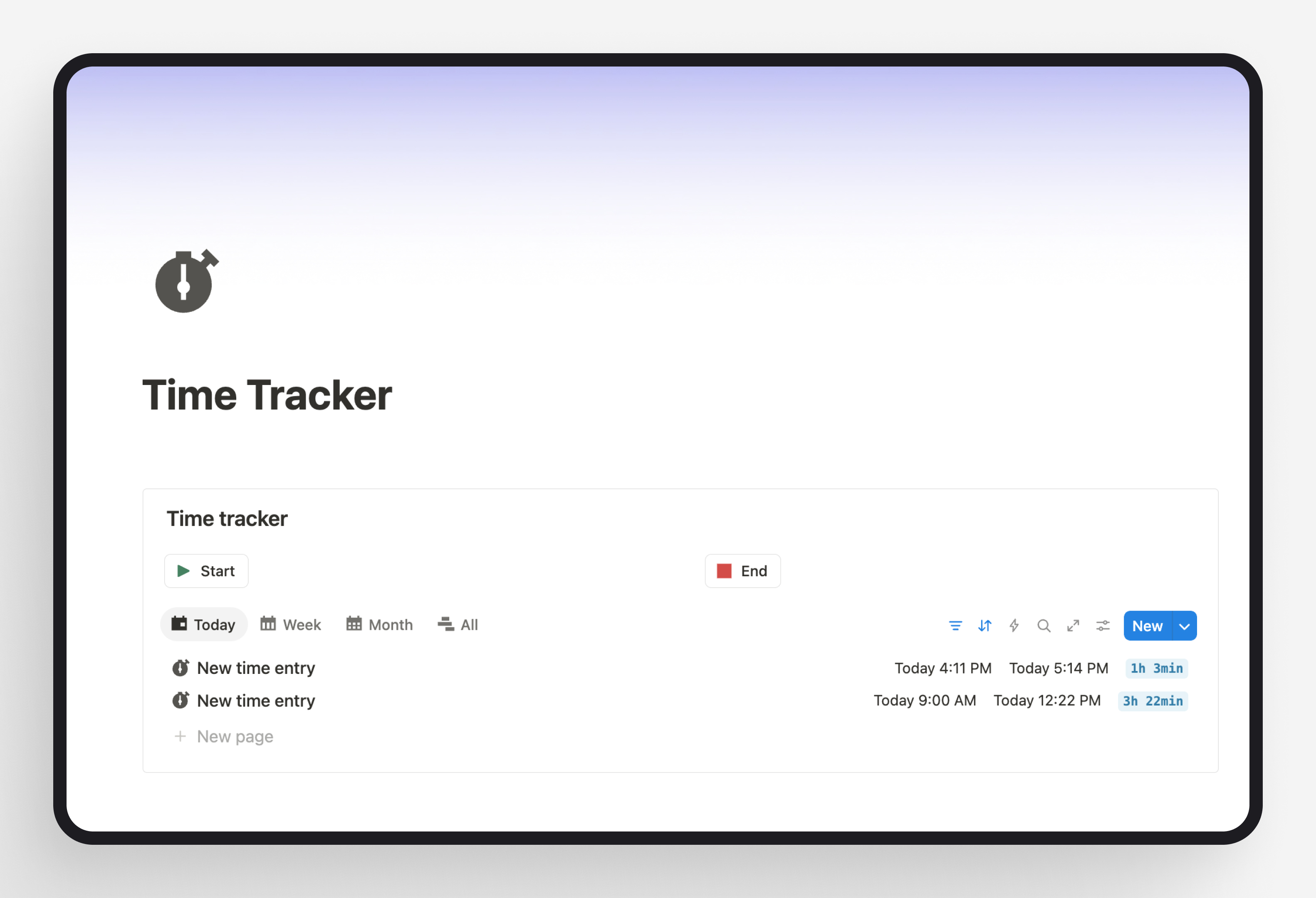 Time Tracker Dashboard