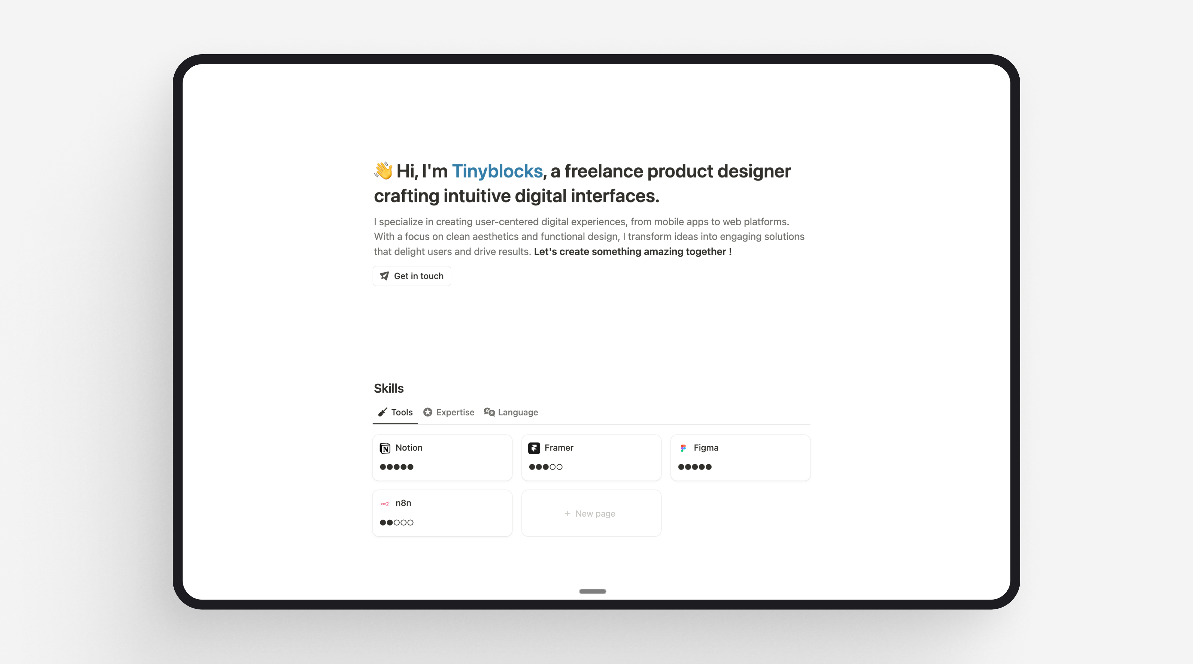 Portfolio Template Preview